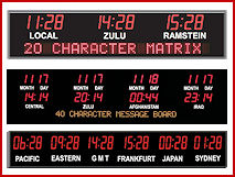 Entech Alpha-Led Time Zone, Tickers  and Digital Clock Signs