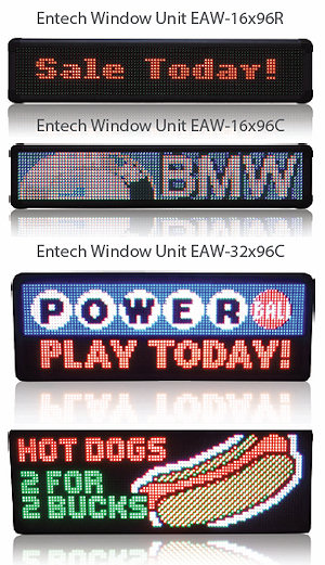 Entech Window Display Signs