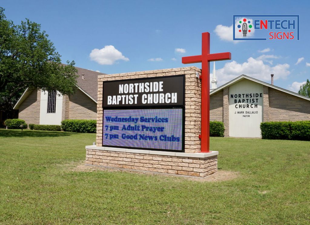 Outreach to your community with sermon times and connect with the community with a LED Sign!
